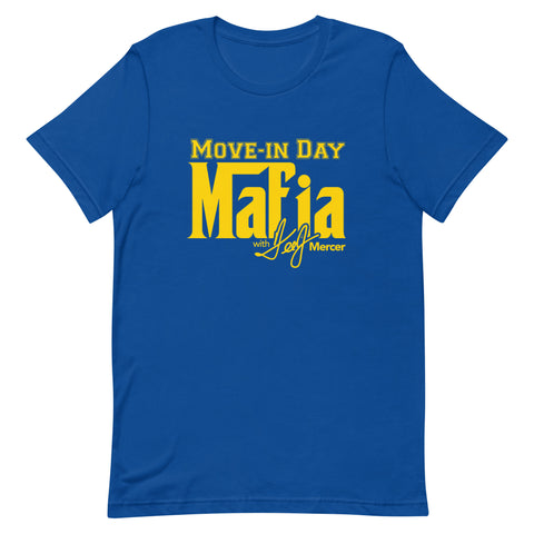 Move-In Day Mafia Unisex T-shirt (Blue/Gold)